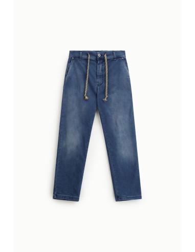 Jean chino-fit avec cordon et poches latérales...