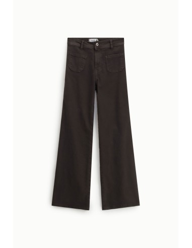 Jean évasé à taille mi-haute - modele Birkin -...