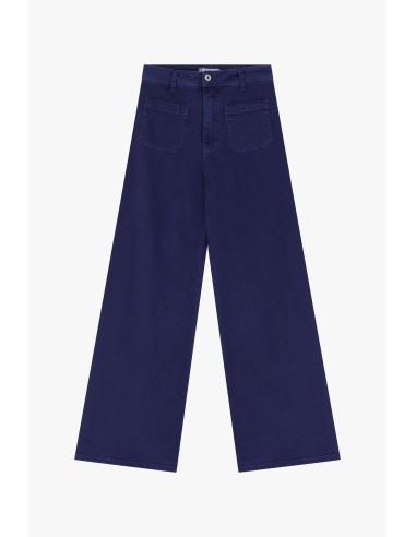 Jean évasé à taille mi-haute - modele Birkin -...