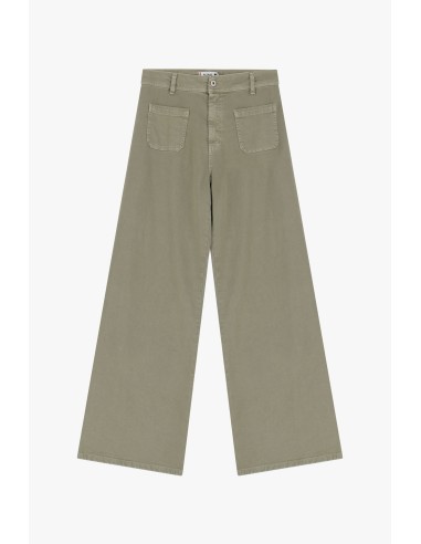 Jean évasé à taille mi-haute - modele Birkin -...