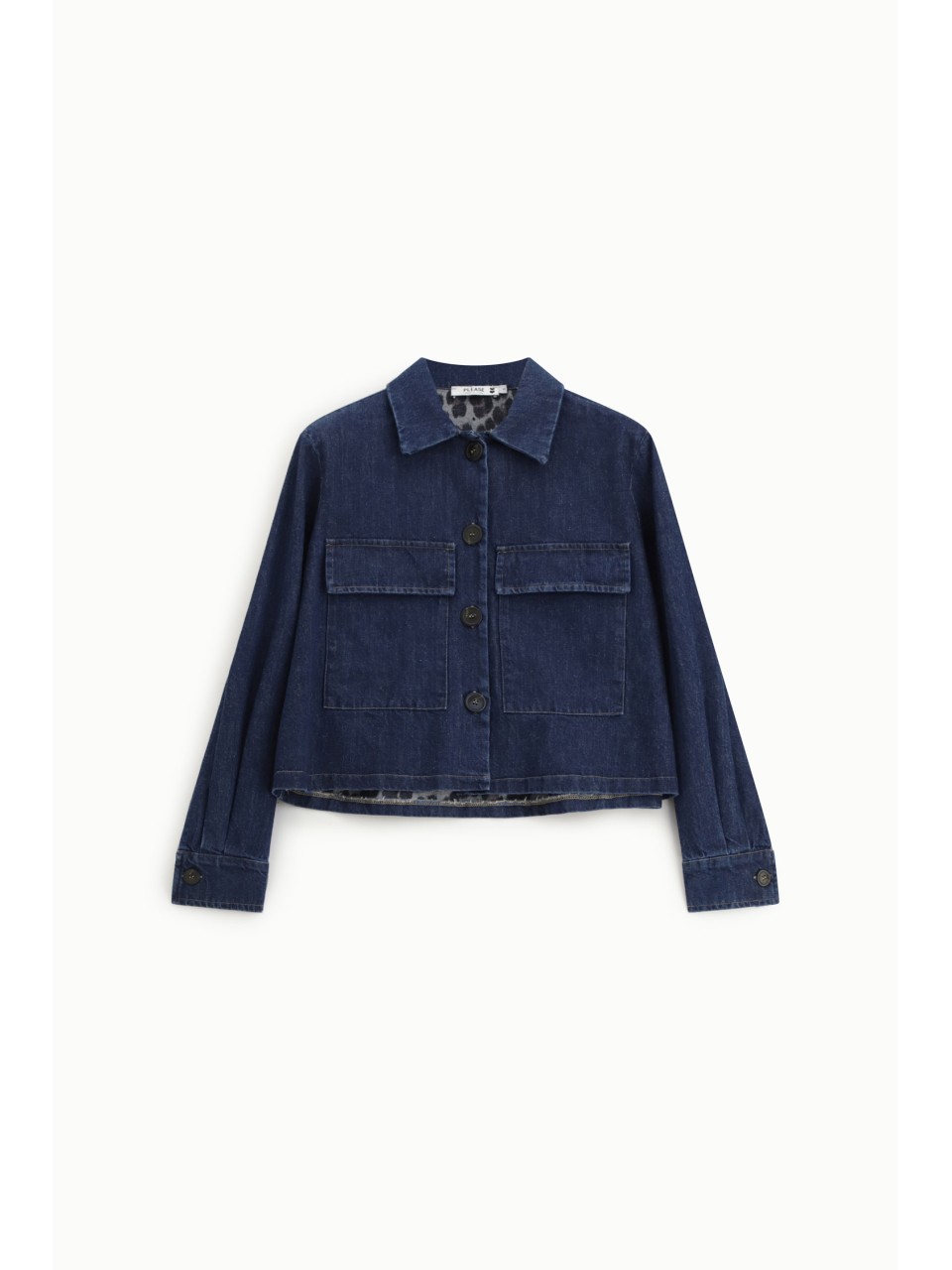 Veste en jean courte à poches plaquées - Please