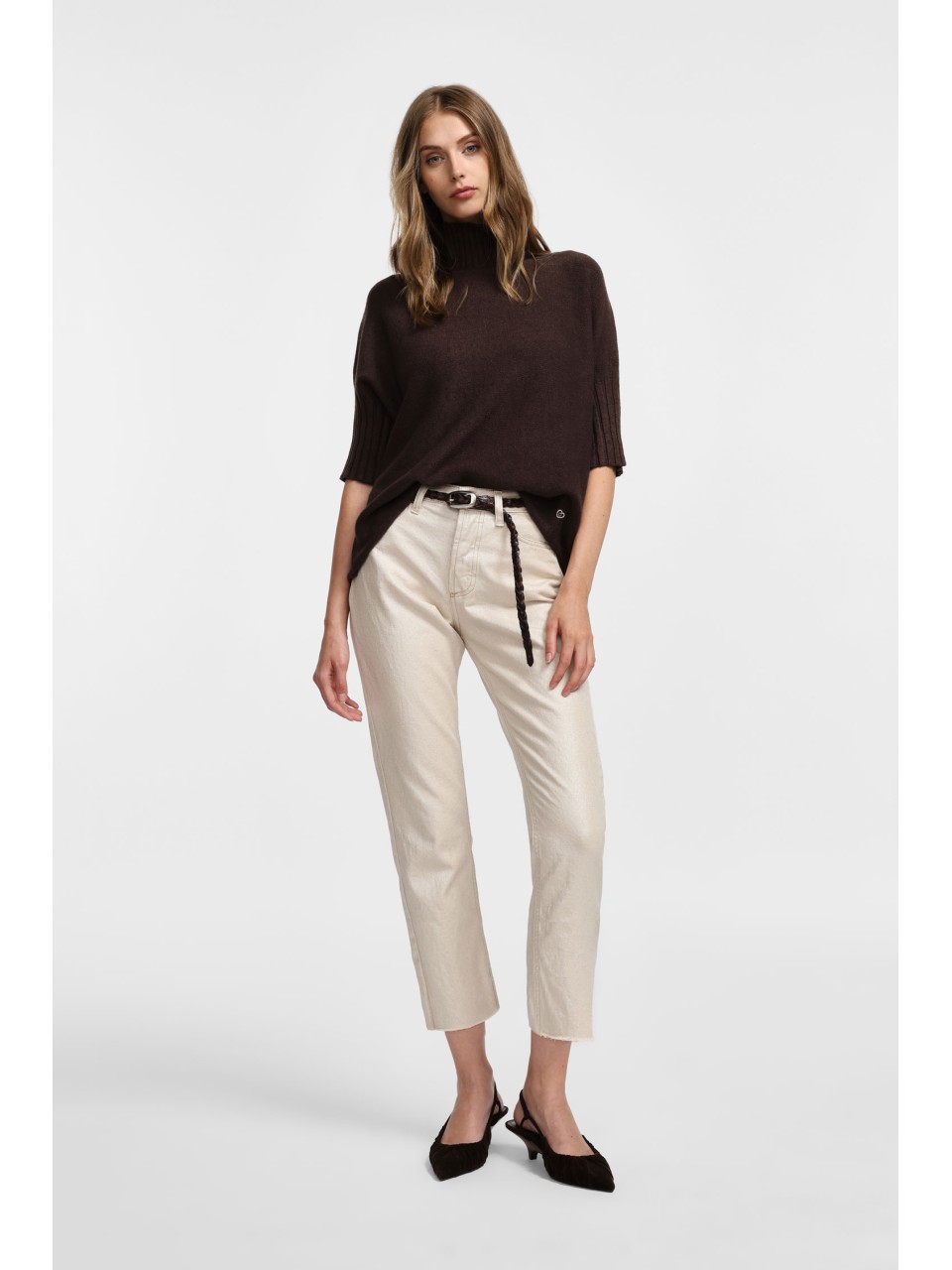 Pantalon cropped en toile irisée - Please 2