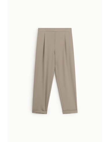 Pantalon fluide forme carotte en crêpe - Please