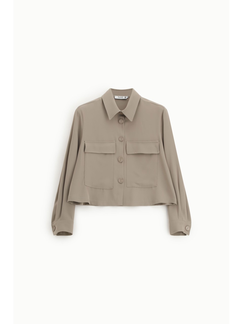 Veste courte en crêpe fluide - Please