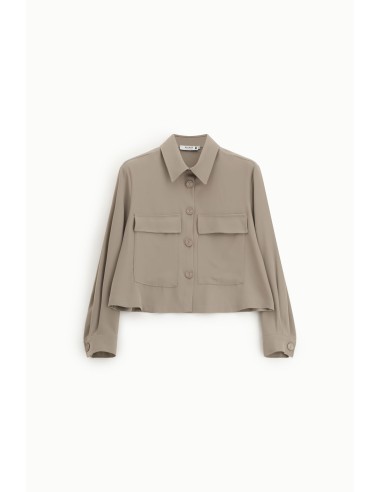 Veste courte en crêpe fluide - Please