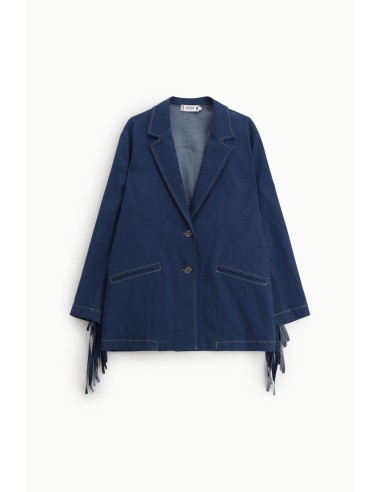 Blazer en jean a franges - Please