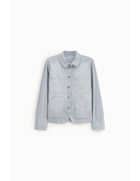 Surchemise à rayures avec grandes poches – Please