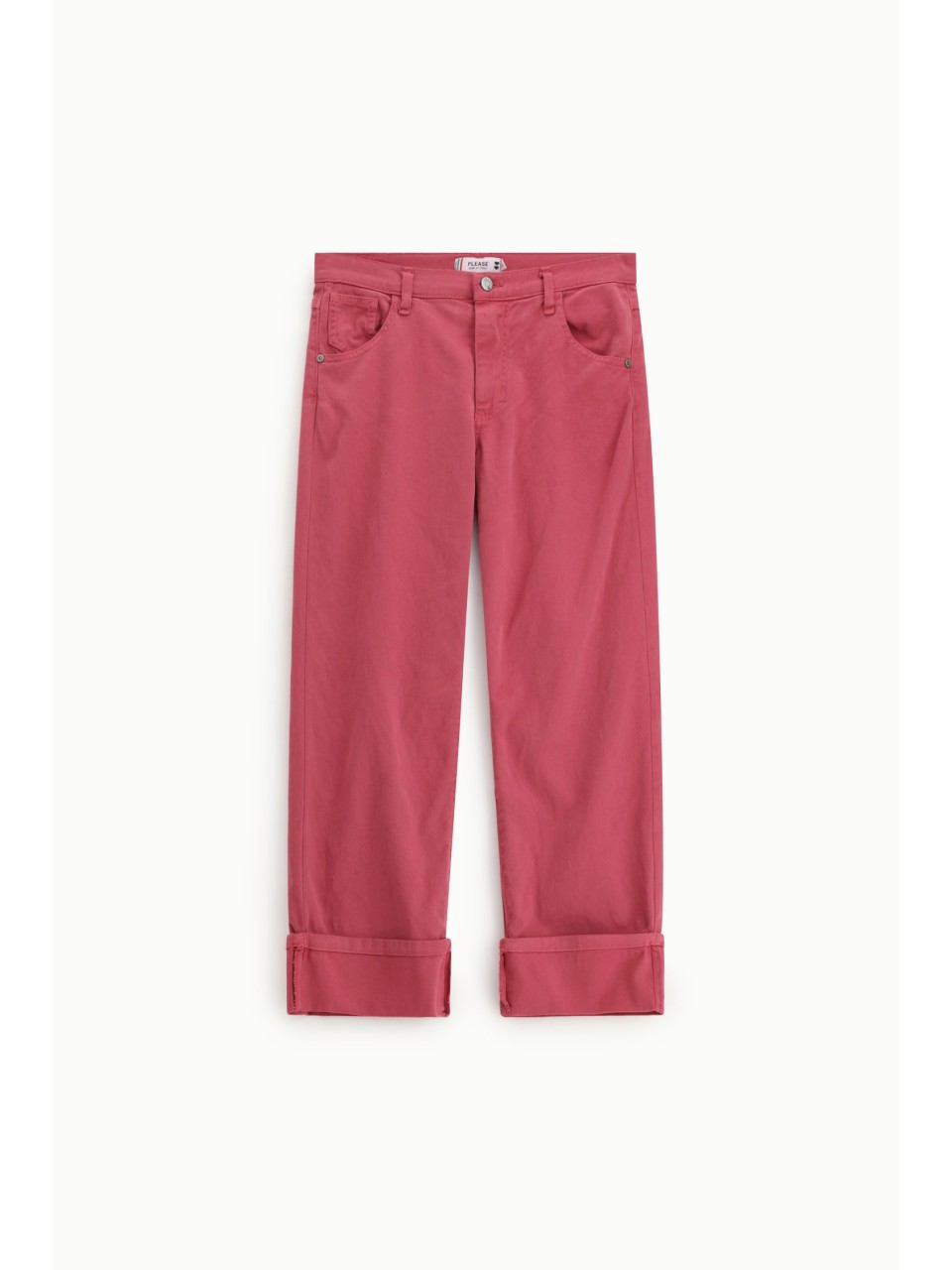 Chino 5 Poches Jambe Droite à Grand Revers - Please