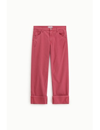 Chino 5 Poches Jambe Droite à Grand Revers -...