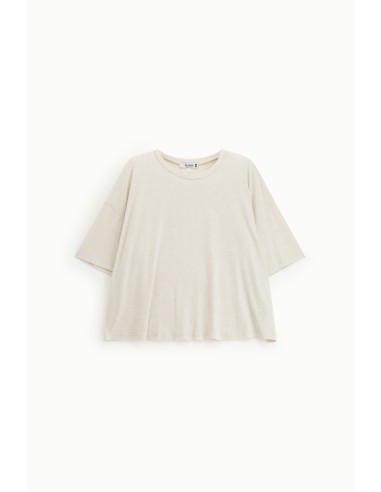T-shirt ample col rond viscose lin – Please Femme