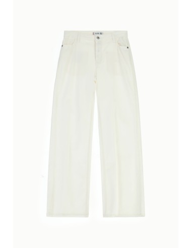 Pantalon large taille haute cinq poches en...