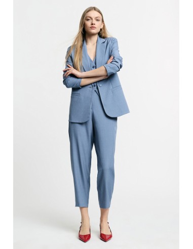 Pantalon tapered taille haute à rayures tennis...