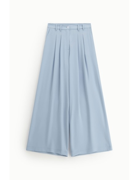 Pantalon flare taille haute en crêpe fluide - Please