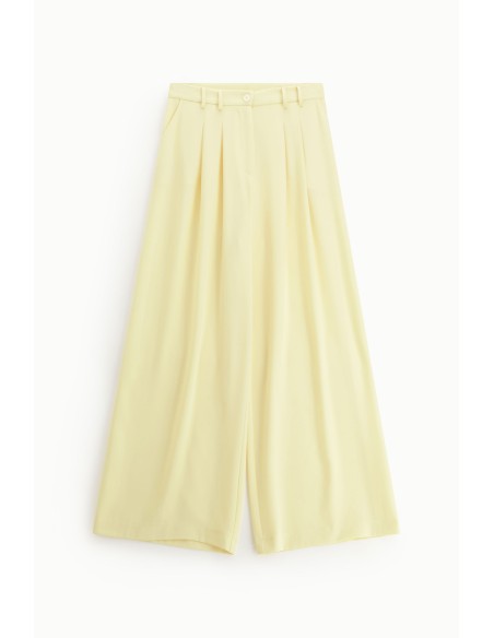 Pantalon flare taille haute en crêpe fluide - Please