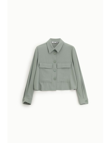 Veste courte en crêpe fluide - Please