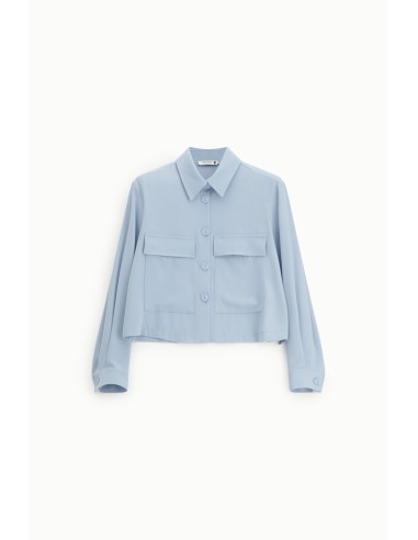 Veste courte en crêpe fluide - Please