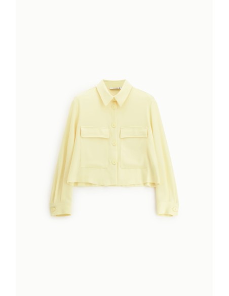 Veste courte en crêpe fluide - Please