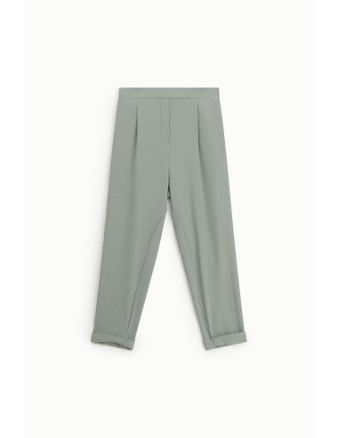 Pantalon fluide forme carotte en crêpe - Please