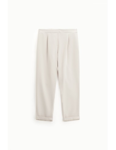 Pantalon fluide forme carotte en crêpe - Please