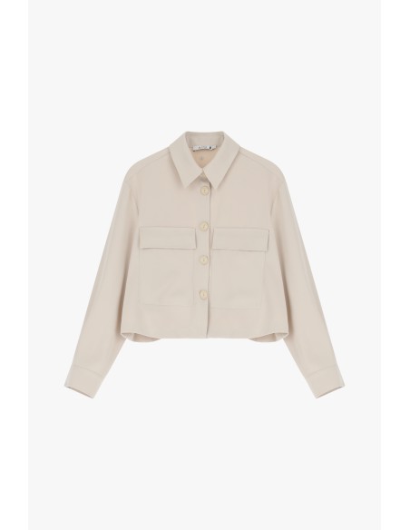 Veste courte en crêpe fluide - Please