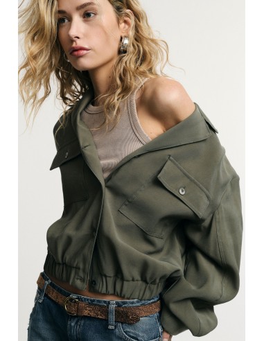 Please — Chemise cropped à poches poitrine