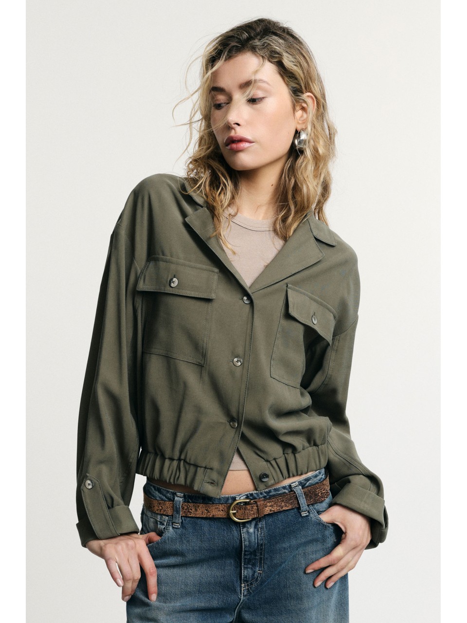 Please — Chemise cropped à poches poitrine 2