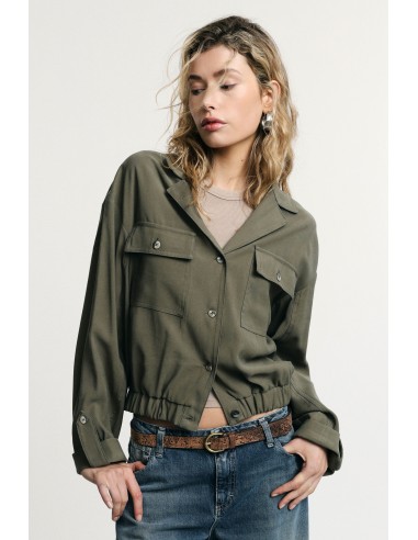 Please — Chemise cropped à poches poitrine