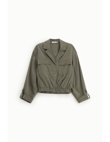 Please — Chemise cropped à poches poitrine