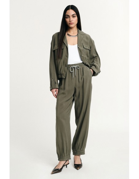 Please — Pantalon taille élastique bas resserré