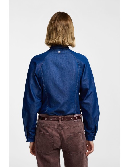 Please Femme — Chemise en jean à coutures structurées