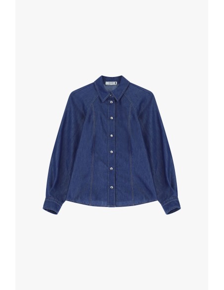 Please Femme — Chemise en jean à coutures structurées