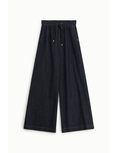 Please Femme — Pantalon palazzo en denim brut...