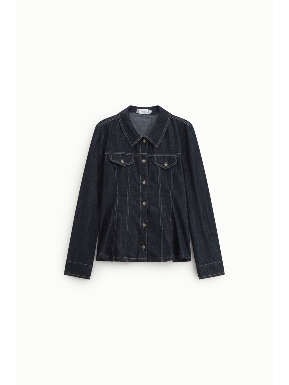 Please Femme — Chemise en denim à poches poitrine