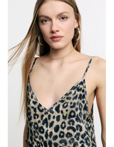 Please Femme — Robe mi-longue imprimé animal à...