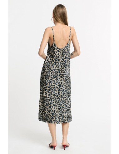 Please Femme — Robe mi-longue imprimé animal à...