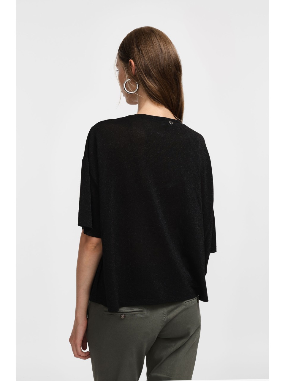 T-shirt ample en piqué de viscose et lurex - Please Femme 2