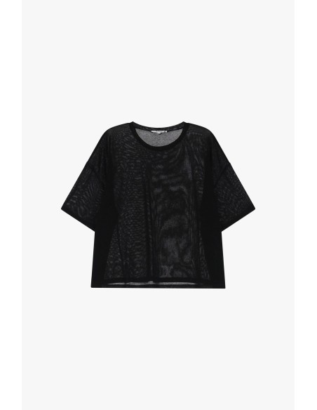 T-shirt ample en piqué de viscose et lurex - Please Femme