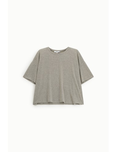 T-shirt ample en piqué de viscose et lurex -...