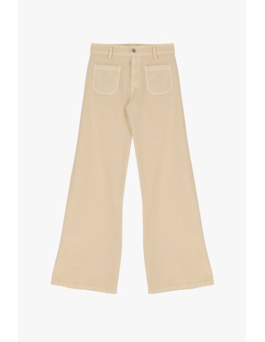 Jean évasé à taille mi-haute - modele Birkin -...