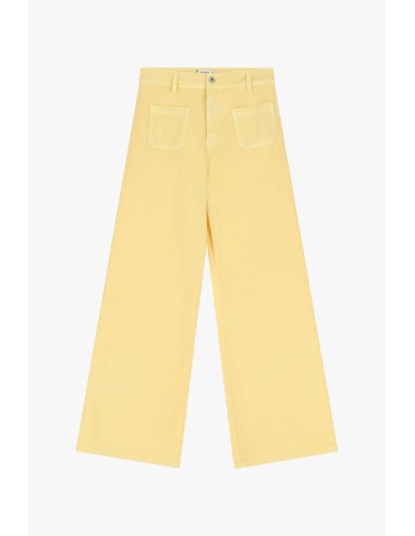 Jean évasé à taille mi-haute - modele Birkin -...