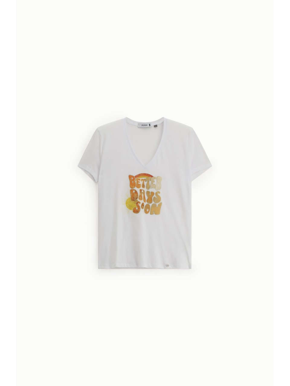 Please Femme – T-shirt col V “Better Days Soon”