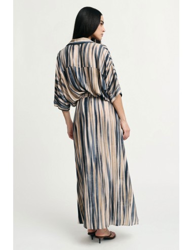 PLEASE Femme – Jupe longue à rayures taille haute