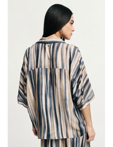 PLEASE Femme – Chemise à rayures manches larges