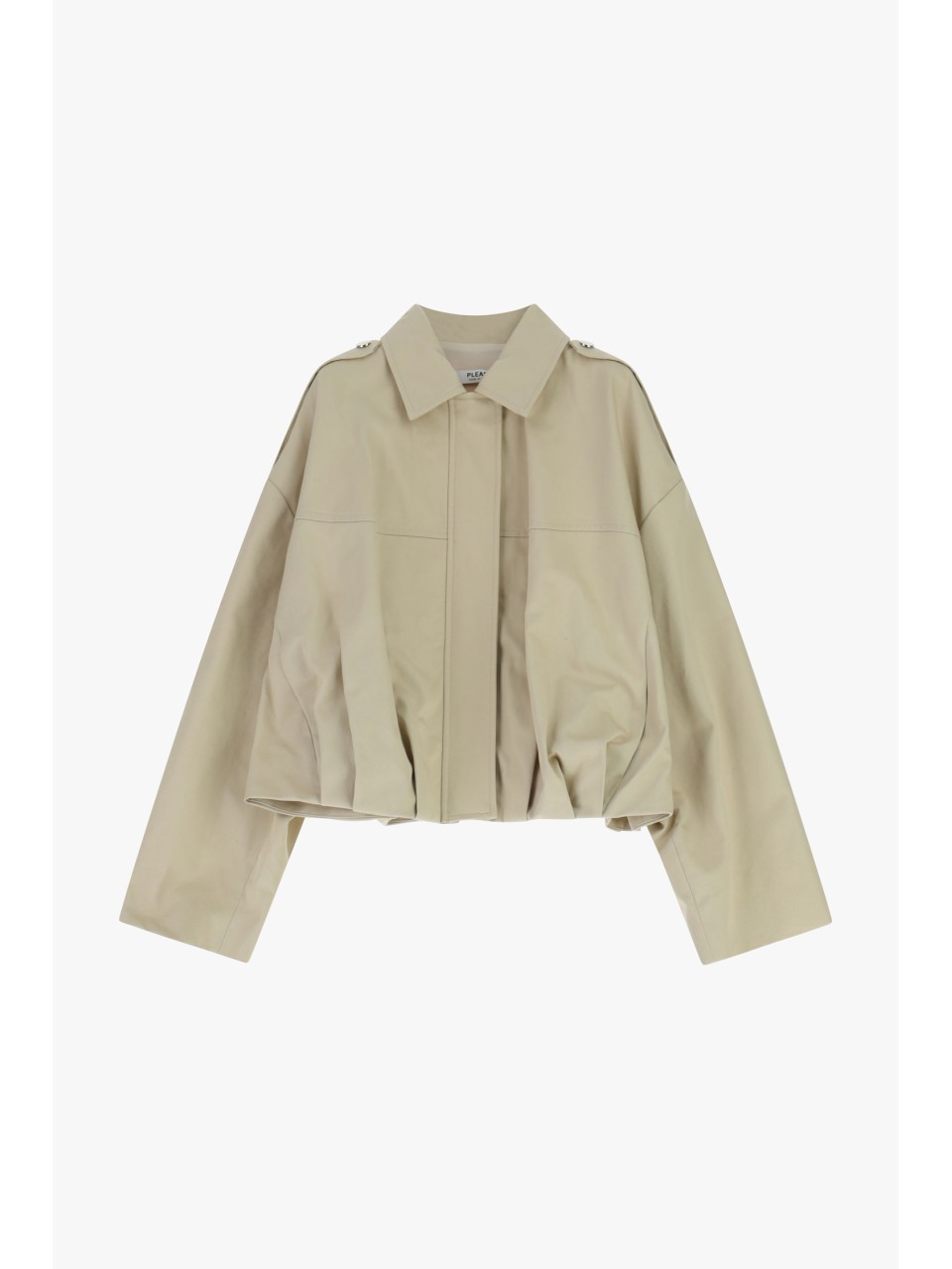 PLEASE Femme – Surchemise cropped en gabardine