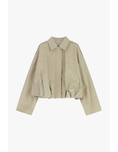 PLEASE Femme – Surchemise cropped en gabardine