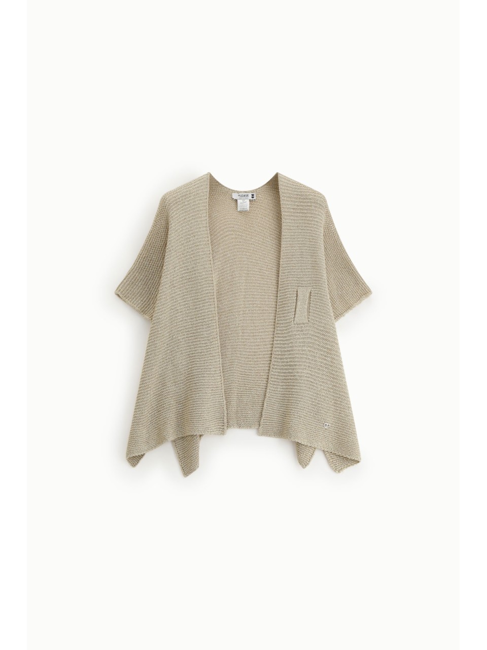 PLEASE Femme – Cardigan déstructuré manches courtes