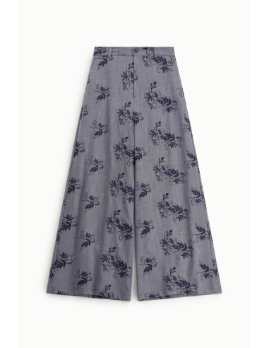 PLEASE Femme – Pantalon palazzo floral en drap...