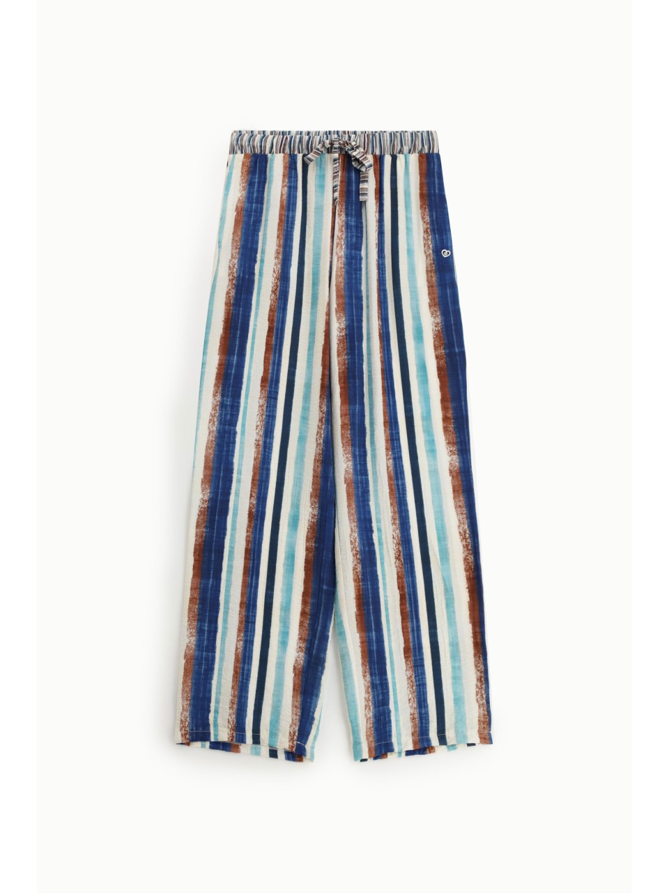 Pantalon palazzo rayé taille élastiquée – Please Femme