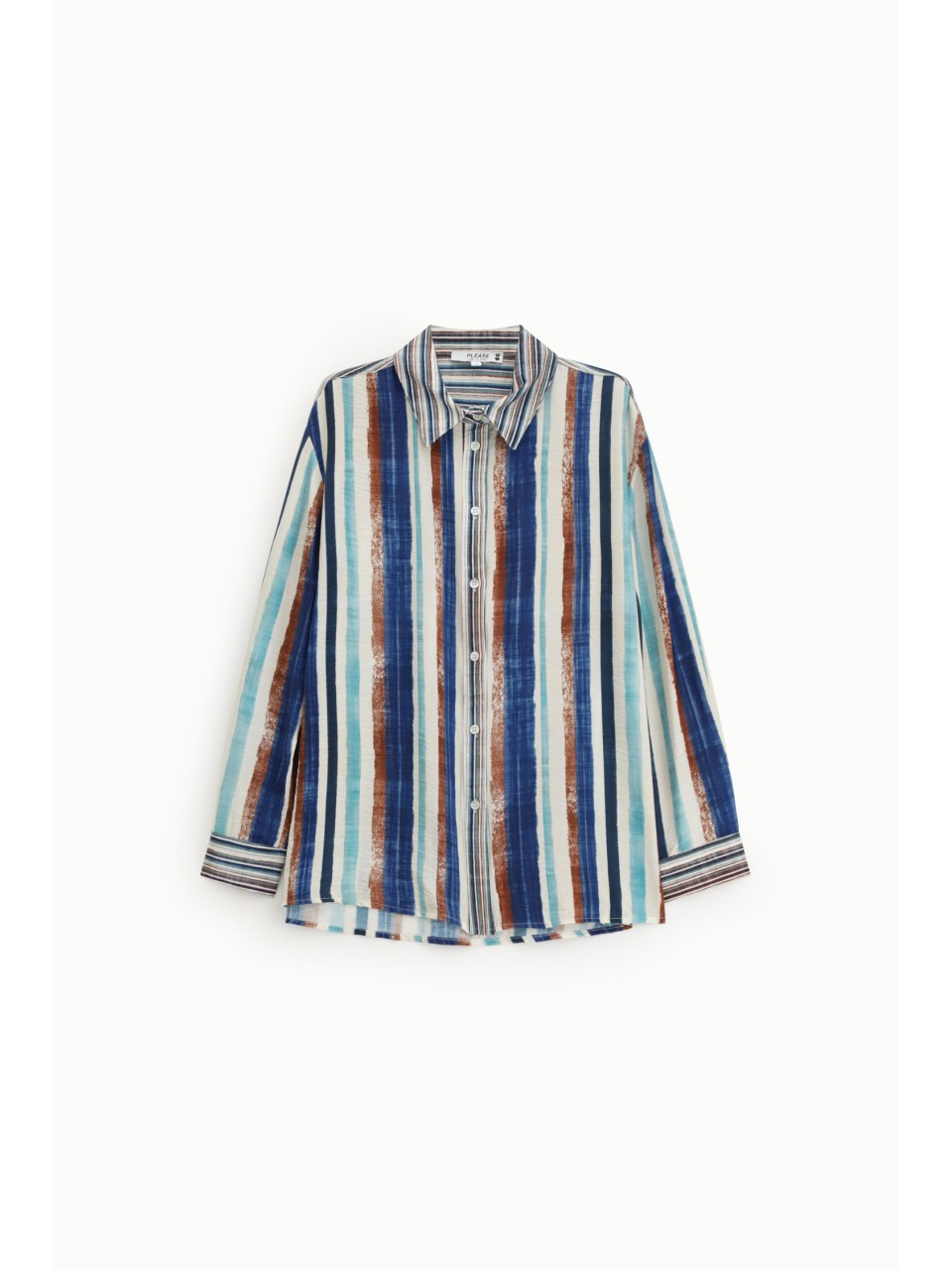 Chemise à rayures verticales manches longues – Please Femme