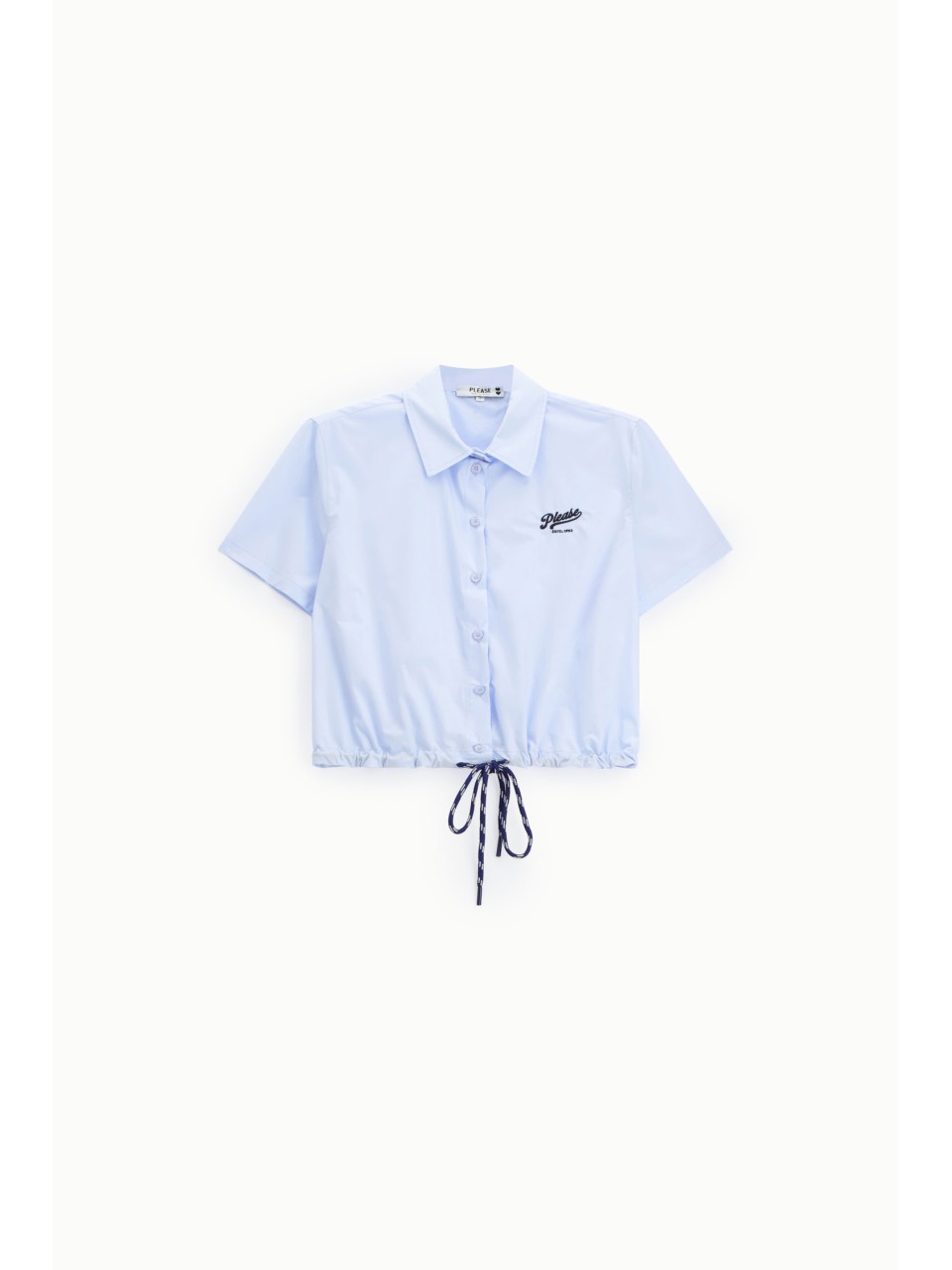 Chemise cropped à cordon de serrage – Please Femme